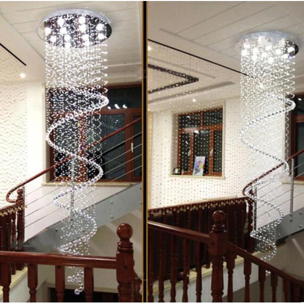 Modern LED K9 Crystal Chandelier villa luxury Crystal large pendant light(WH-NC-18)
