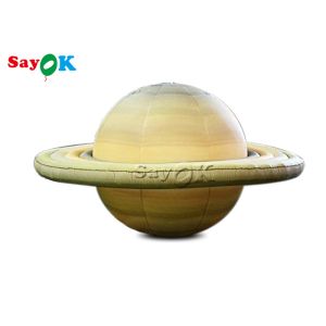 0.25mm PVC 60 Inches Inflatable Saturn Planet Balloons For Educational