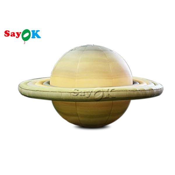 0.25mm PVC 60 Inches Inflatable Saturn Planet Balloons For Educational
