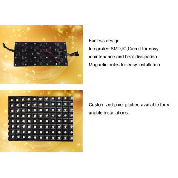 Curved Flexible LED Display 5mm Thickness Good Heat Effect Twisted Installation