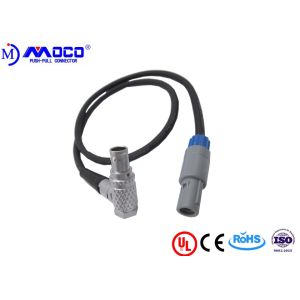 Customized Medical Cable Assemblies Plastic Straight Plug To Right Angle Male