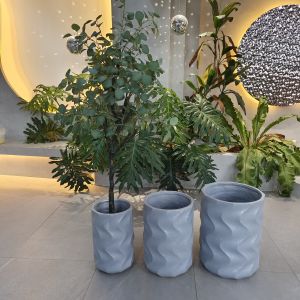 Modern Style Fiber Clay Planter D340*H360 Waterproof And Fireproof