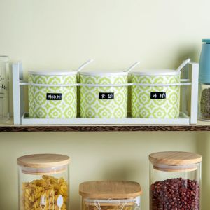 Modern Design 250 Ml Stoneware Spice Jar Set Custom Porcelain Container For