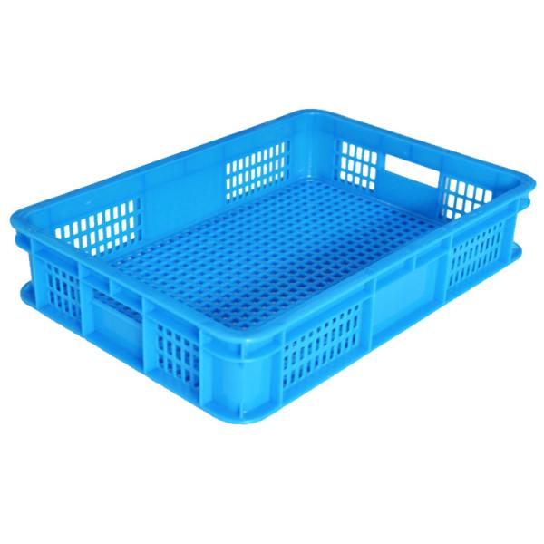 Custom Plastic Fruit And Vegetable Crates Lightweight For Warehouses /