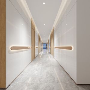 White Slat Interiored Nano Effect Indoor Fluted Wall Panel for Gym Interior