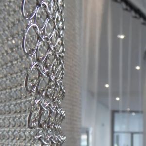 ODM OEM Stainless Steel Ring Mesh Curtain Polished / Electroplating Finished
