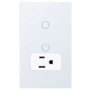 China IOS / Android Compatibility Wifi Smart Socket 15A With 1 Gang Wifi Switch on sale