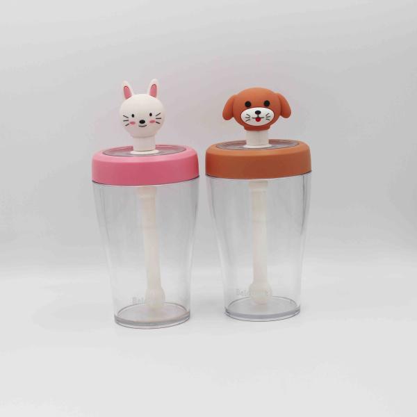 Quality Dust Proof Design Custom Printed Water Bottles With Cartoon Straw for sale