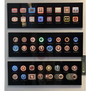 Stainless Steel Elevator Call Button Transparent Plastic Characters