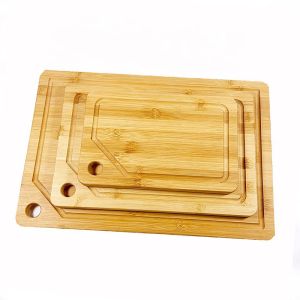 Rectangle BAMBOO Cutting Board with Juice Groove Essential Kitchen Tool