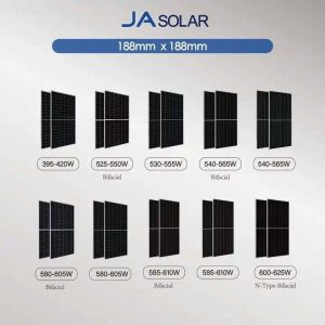 JA Solar N-Type Bifacial Mono Modules 575w 580w 585w 590w 595w 600w CE TUV