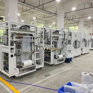 Poly Bag Inserter Robot Bag Case Packer Line Machine Automatic