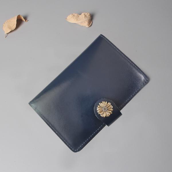 Crazy Horse Leather Travel Passport Holder with RFID Protection and Credit Card Slot