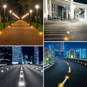 Embedded Solar Road Stud Aluminum 60 Tons Withstand Light Flashing Waterproof