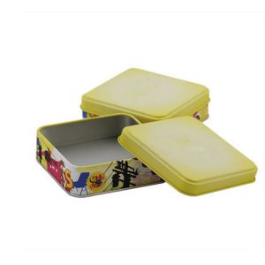 Logo Print 94mm Small Square Tin Box / Tin Containers For Holiday Collection