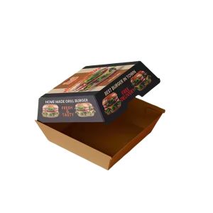 Custom Biodegradable Kraft Cardboard Takeaway Packaging for Fast Food Parties