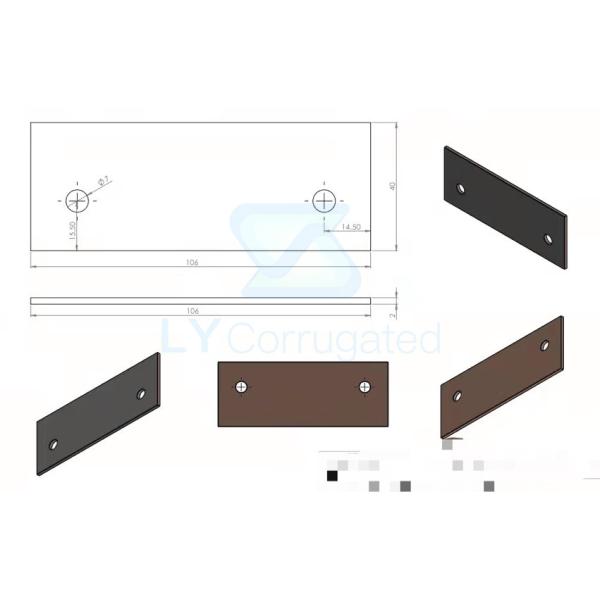 75*25*14/2 Corrugated Carton Box Printing Machinery Parts Locating Copper