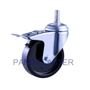 Wholesale Threaded Swivel Casters M12 Caster Wheels With Dual Lock Brake from china suppliers