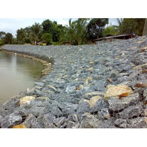 Stainless Steel Gabion Box Double Twist Weaving Leno mettress