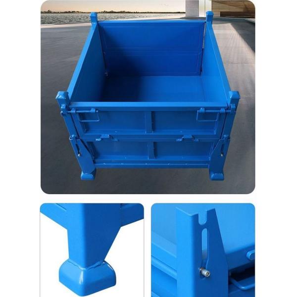 0.5-1.5t Pallet Container Stackable Foldable Powder Coating Stillage Storage Rack Box