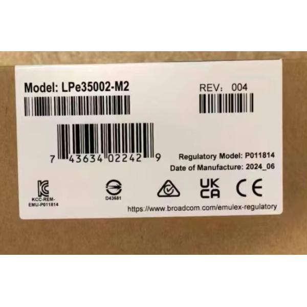 Emulex LPE35002-M2 32G FC Dual Port Gen 7 PCIe 4.0 X8 Host Bus Adapter for Fibre