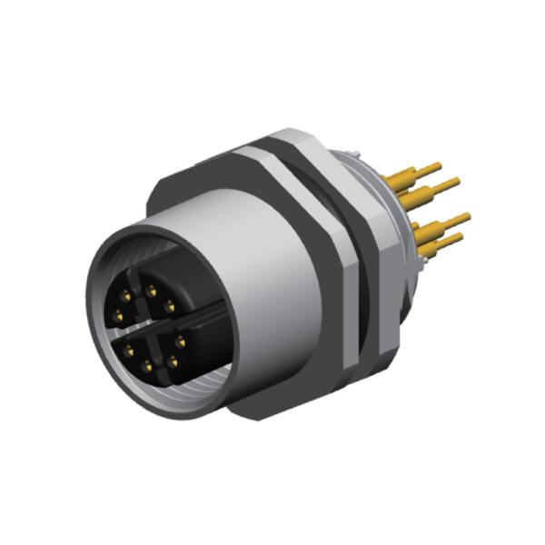 Quality Industrial Right Angle Acoding D-Coded Panel Front Ip67 Circular Straight Sensor M12 PCB Angled Waterproof Connector for sale