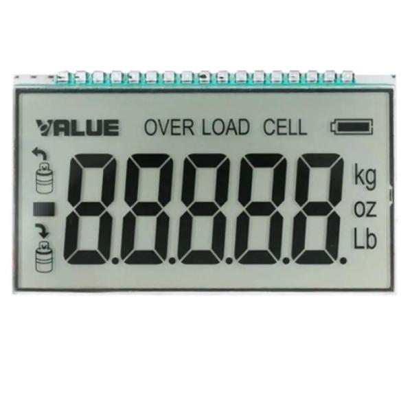 Quality Reflecive 7 Segment Monochrome LCD Screen Module support Customize for sale