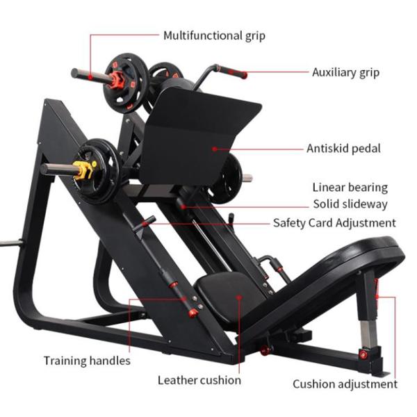 Customized 45 Degree Leg Press Medium Loader for Universal Strength Training Fitness