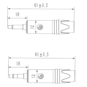 TRS Metal 3.5 mm Jack Plug Through Hole Audio Jack Connector 1 Contact Jack