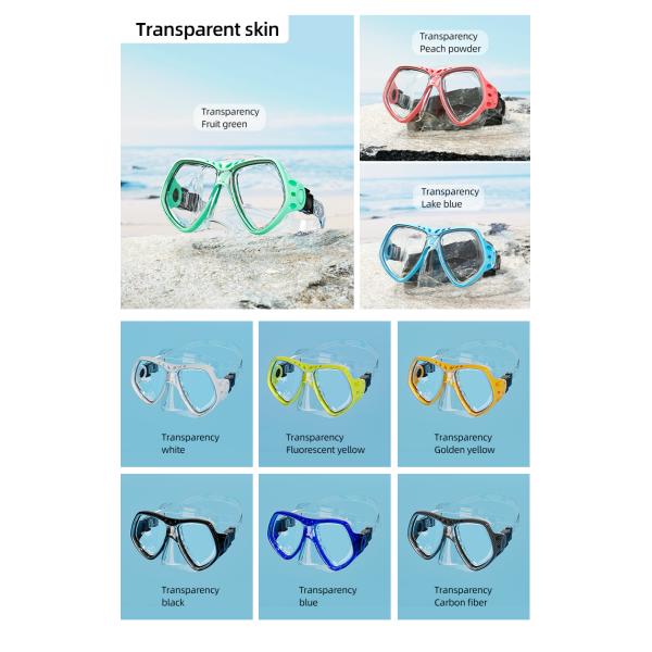 Men'S Scuba Goggles And Snorkel Diving Mask Custom Color