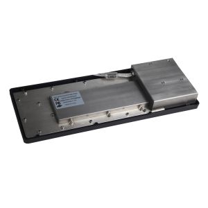 Customized illuminated black titanium USB military keyboard with backlit