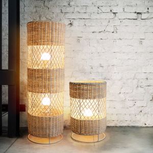 Wholesale Handmade Led rattan wicker floor lamp For Living Room Decoration from china suppliers