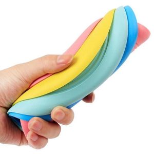 Pet Frisbee OEM Bite Resistant 17.8cm Silicone Rubber Toys
