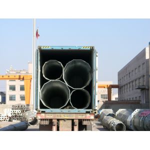 Q345 220kv Galvanized Power Transmission Poles Once Forming Without Joint