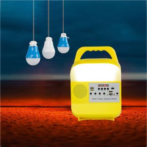 9W 6000mah Portable Solar Camping Light With Bluetooth Radio