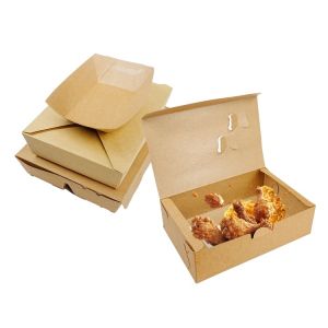 Wholesale customized eco-friendly biodegradable kraft paper box packaging lunch