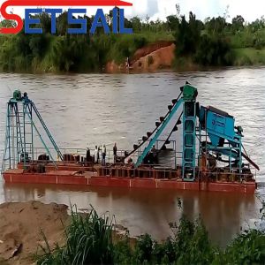 Customized Chain Bucket River Gold Dredger with Trommel Screen Shipping Cost