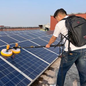 7.5-Meter Extended Handle Dual-Power Double-Head Rotary Brush for Solar Panel
