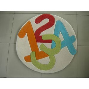 Wholesale Numbers Round Handtufted Acrylic Kid Carpet and Rug from china suppliers