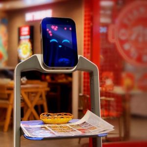 Food Delivery Robot Waiter With AI Artificial Intelligence Service Robot