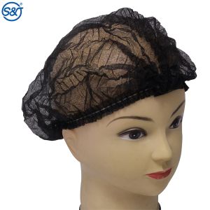 S&J single elastic clip cap disposable non woven strip clip hair shower cap