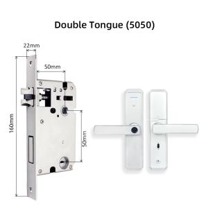 Mirror Panel Fingerprint Smart Door Locks 6V Passcode House Lock