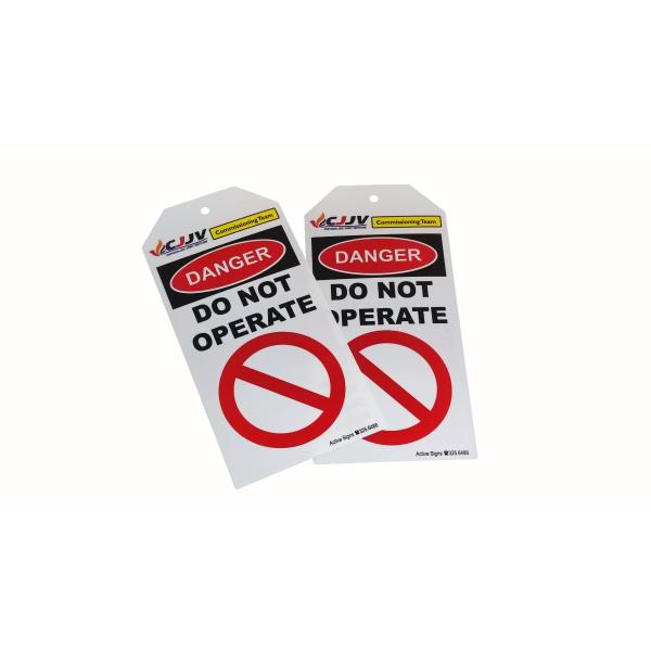 Custom Design Plastic Safety Tag for High Performance Applications