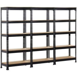 Wholesale 3 Pack Heavy Duty 5 Tier Warehouse Storage Shelves Garage Shelving Unit Adjustable 59&quot; H from china suppliers