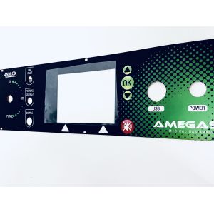 ROHS Polyester Graphic Gradient Digital Printed Overlays With Transparent Window