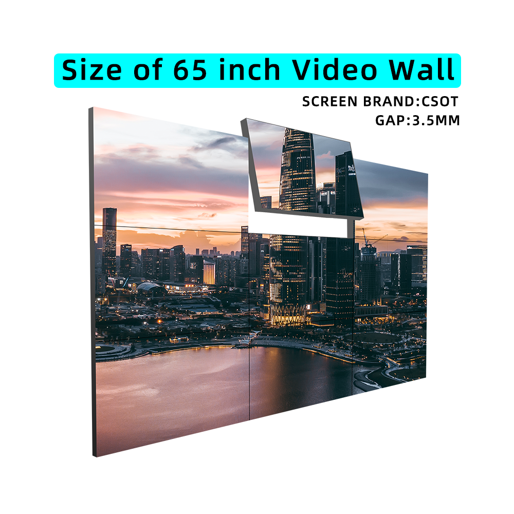65 Inch CSOT SCREEN 3.5mm Splicing Advertising Ultra Narrow Bezel Display DID