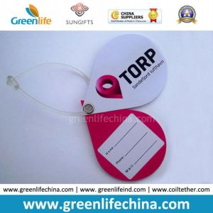 Promotional Custom Round Travel PVC Luggage Tag Direct Sign Name