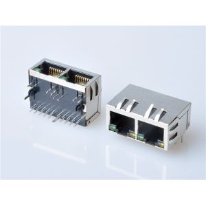 Industrial RJ45 jacks with Integrated Magnetics, with LEDs ，HULYN