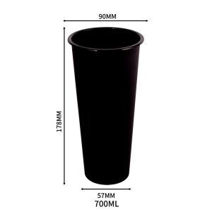 98mm Diameter PP Plastic Cups With Lids For Cold Drink Coffee Juice Bubble Milk
