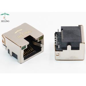 Right Angle RJ45 Jack Connector Overhangs PCB For DSL / ADSL /XDSL